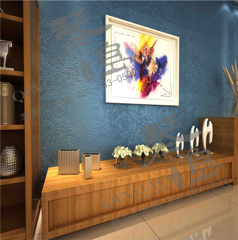 貝殼粉涂料裝修玄關墻面效果圖